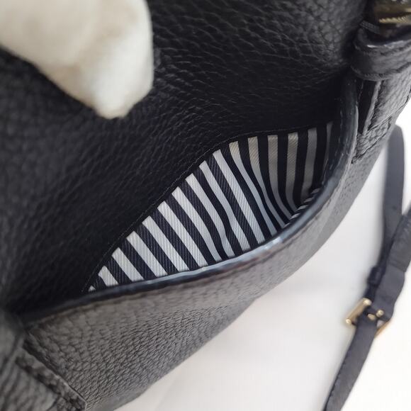 Kate Spade New York Black Pebbled Leather Zipper Closure Crossbody Shoulder Bag - Picture 9 of 16